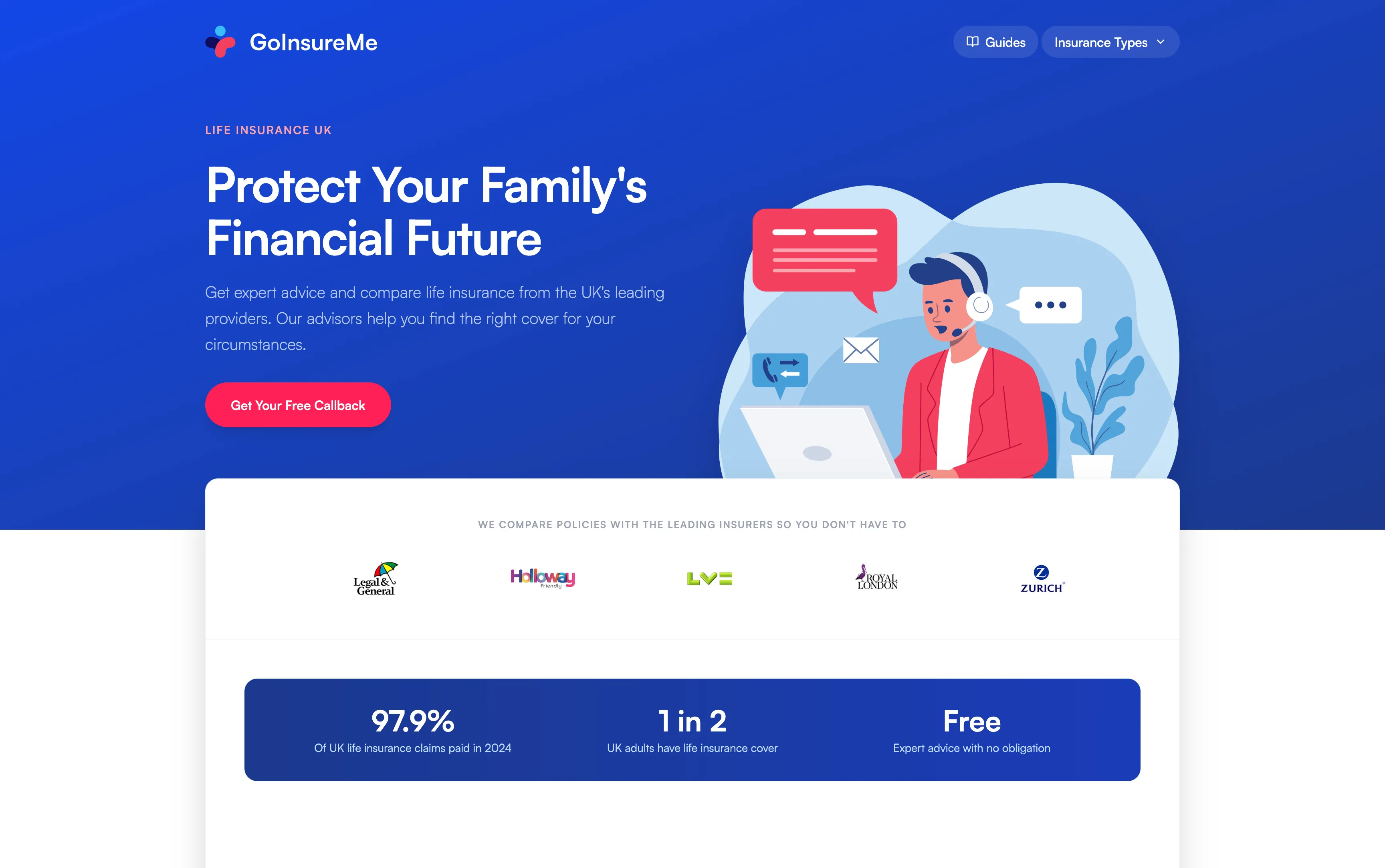 GoInsureMe website built by Mapletree Studio
